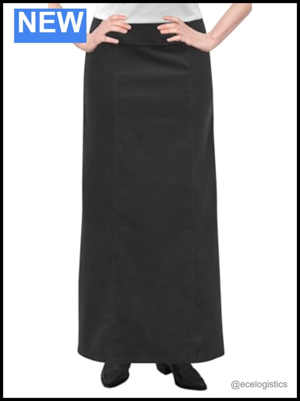 Women's A-Line Maxi Corduroy Skirt High Rise Cotton Medium Stretch